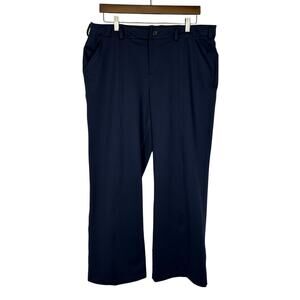 EUC Duluth Trading Co Women's 16 Regular‎ High Waist Wide Leg Ponte Pants Blue
